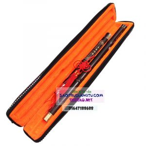 Sáo mèo Tàu trúc tím khớp inox kép